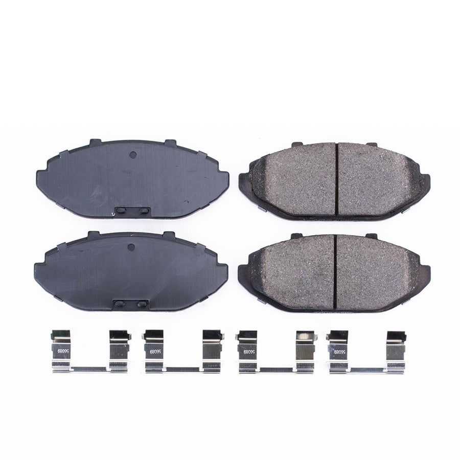 Power Stop Front Brake Kit For Ford Crown Victoria 1998-02 |Mercury Grand Marquis 1998-02 |Lincoln Town Car 1998-02 - Ceramic Brake Pads With Installation Hardware, 17-748