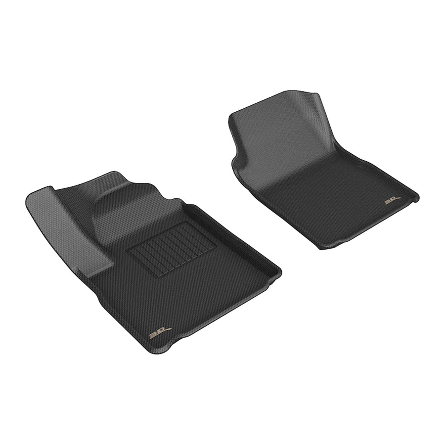 Custom Fit 3D MAXpider Kagu Floor Mat (Black) Compatible with Chevrolet Silverado EV/GMC Sierra EV Crew CAB 2024-2026 Viny Floor (Not Fit Multi-Flex Midgate) - Front Row