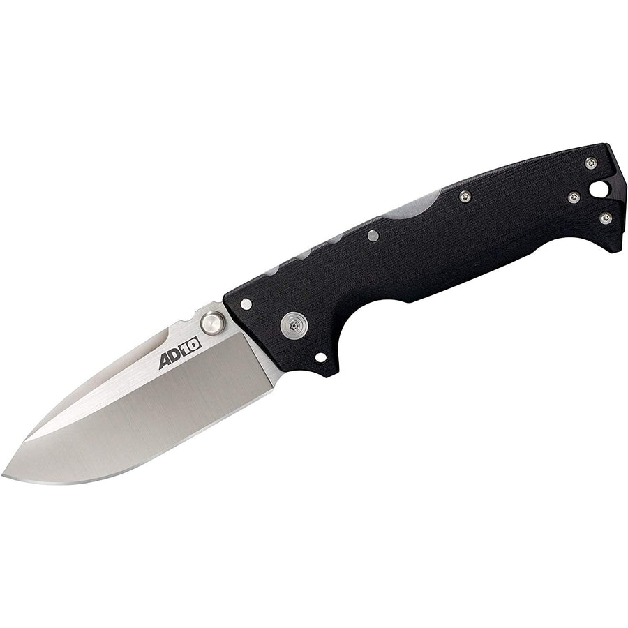 AD-10 COLD STEEL 3.5" S35VN Steel Ultra-Sharp Drop Point Blade 5.25" G-10 Handle Tactical Folding Knife with Tri-Ad Locking Mechanism