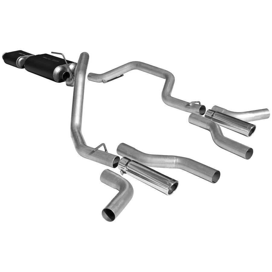 American Thunder Flowmaster 17425 Cat-Back Exhaust Kit Dual 2.5 Inch Tailpipes Aluminized Steel 3 Inch Polished Stainless Steel Tips Compatible with 2000-2006 Toyota Tundra 4.7L 2/4WD All Wheelbases