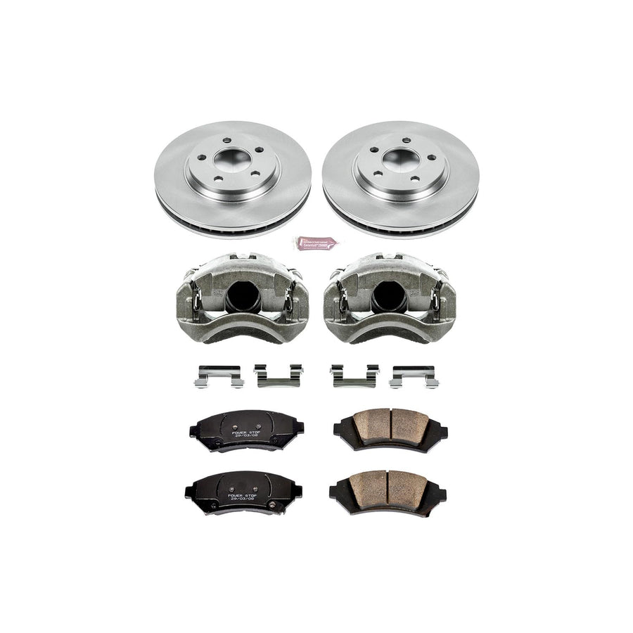 Power Stop KCOE5137 1-Click OE Replacement Brake Kit with Calipers For Buick LeSa, Buick Park Ave, Cadillac DeVi, Chevrolet Imp, Chevrolet Monte Ca, Pontiac Bonnev [Model Specific]