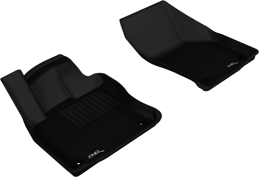 3D MAXpider Kagu Custom Fit Floor Mat (Black) Compatible with Volkswagen Golf/Alltrack/GTI/R/Sportwagen 2015-2026 - Front Row