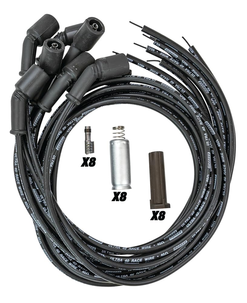 Moroso Universal 73828 Black Ultra 40 Spark Plug Wire Set, Fits GM LS 4.8/5.3/5.7/6.0/6.2/7.0