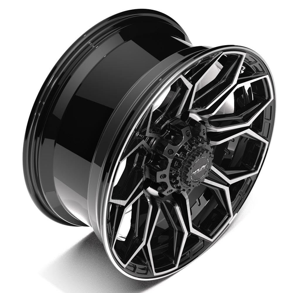 20 Inch 4PLAY Wheels Rim 4P83 Fits 8x170 20x9 Gloss Black Brushed with Tinted Clear (1)