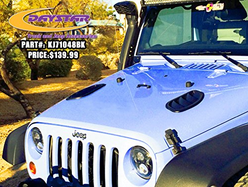 Daystar Black KJ71048BK Hood Vent Kit for Jeep JK - Pair