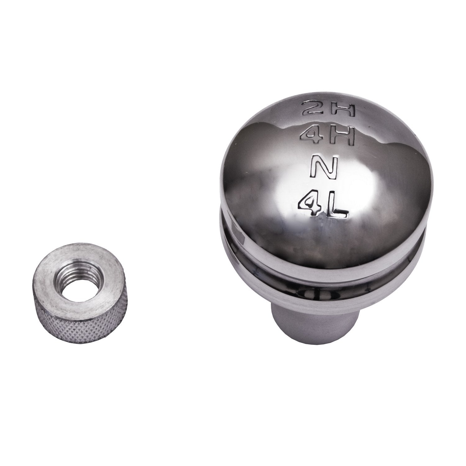 Transmission Shift Knob Rugged Ridge for Jeep Wrangler YJ | Billet Aluminum, Silver | 11420.24 | Fits 1987-1995 Jeep Wrangler YJ