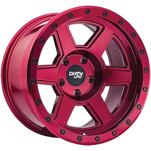 DIRTY LIFE 18x9 Crimson Candy Red Wheels -53.7mm Offset -12mm 108mm by DIRTY LIFE