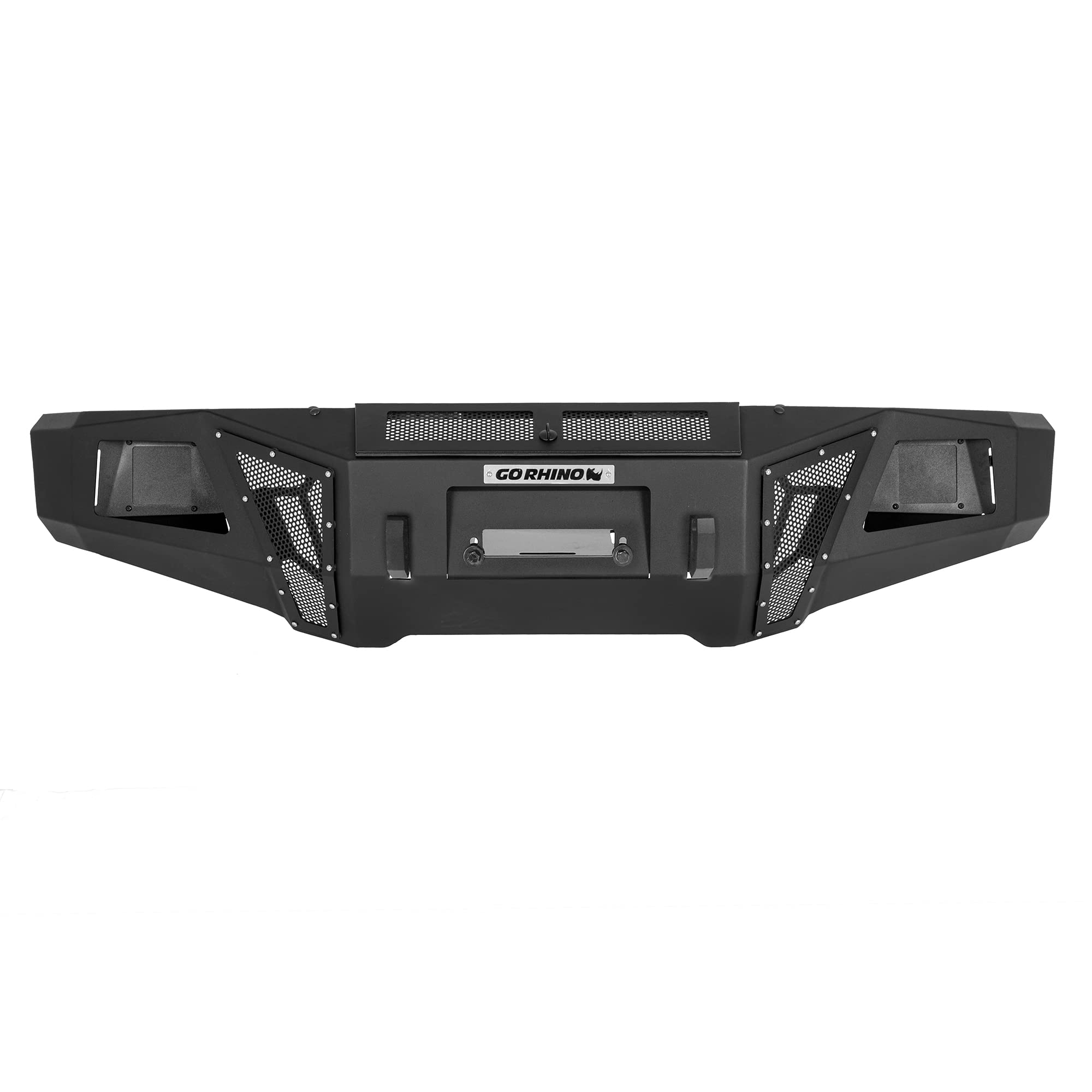 BR11 Go Rhino Front Bumper | Mild Steel, Textured Black | 24375T | Fits 2017-2022 Ford F-250, F-350 Super Duty (Excludes Adaptive Cruise Control)