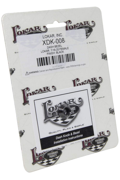 Lokar XDK-008 Performance Products Dash Bezel - 7/16-20 Female - Black