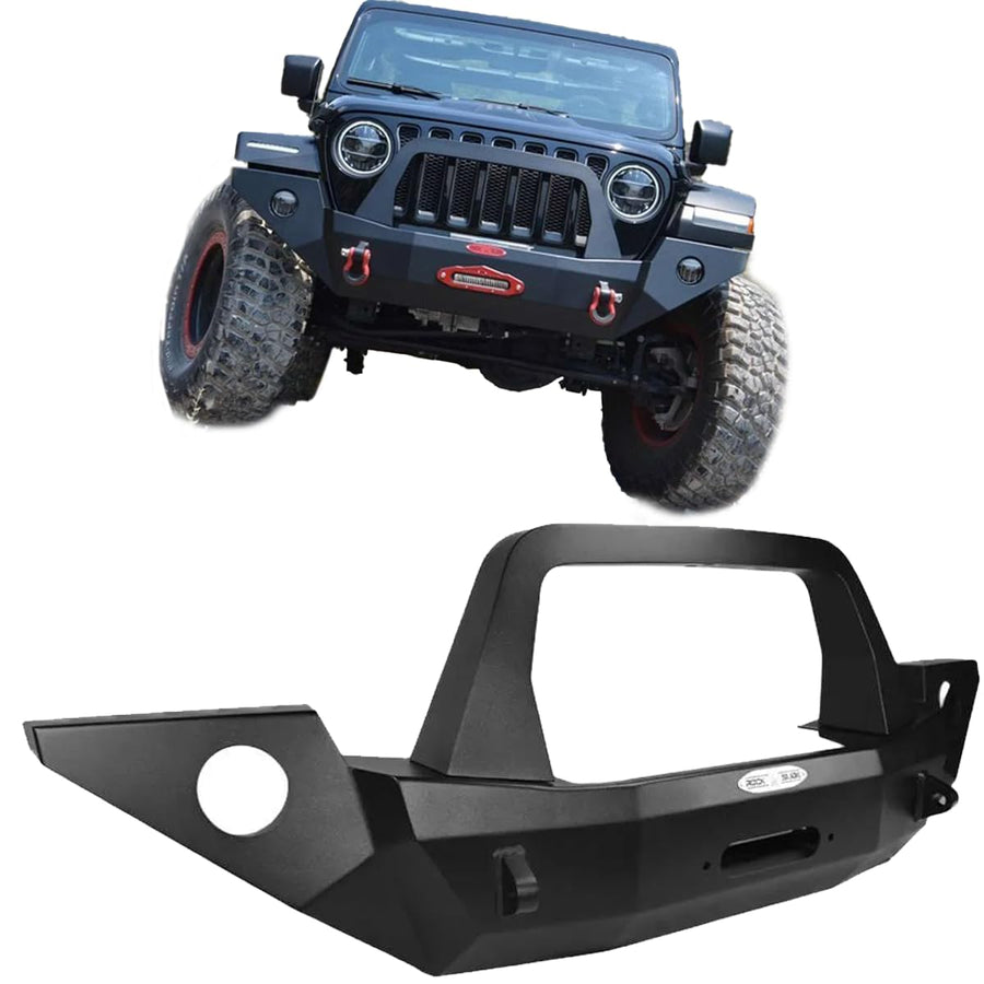 Full Front Bumper & Bull Bar Rock Slide Engineering for Jeep Wrangler JL/JT Unlimited & Gladiator (FISHER PLOW FRAME WILL NOT FIT) FB-F-100-JL