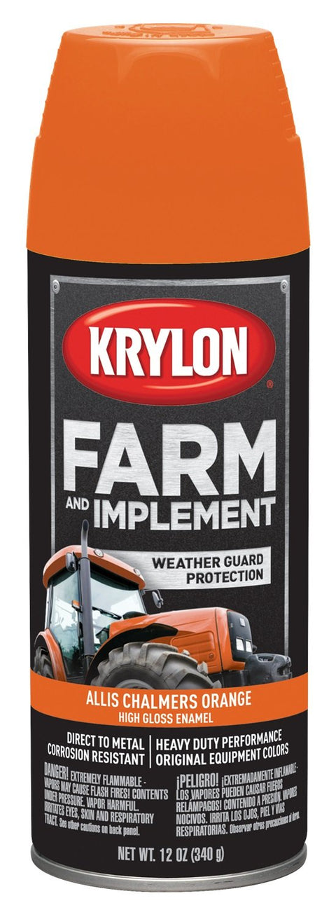 Krylon Aerosol Implement Paint Allis Chalmers Orange (AC Orange), 12 Ounce (Pack of 1)