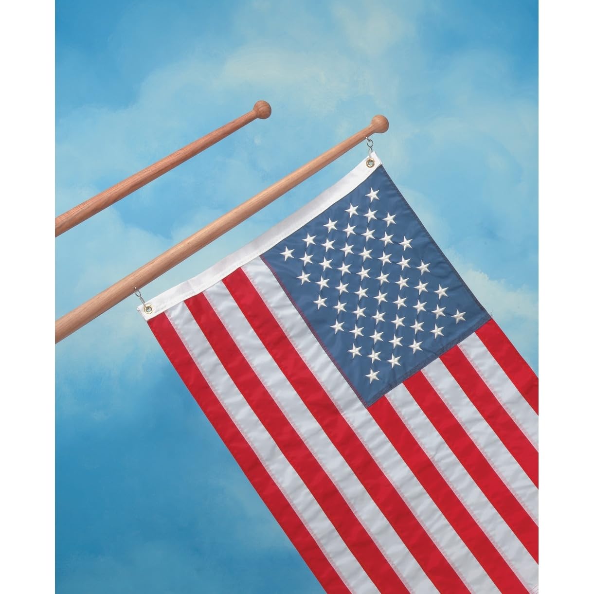 72" Whitecap Teak Ensign Staffs (Flag Poles)