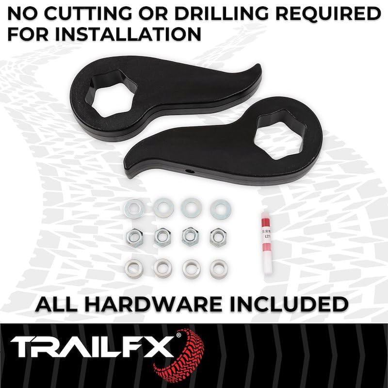 Trail FX Suspension Leveling Kit G22LL3, 2 Inch Lift, Torsion Key, Forged Steel, With Spacers/Shock Spacers And Installation Hardware, Fits 2020-2024 Chevrolet/GMC Silverado 2500 HD/ 3500 HD