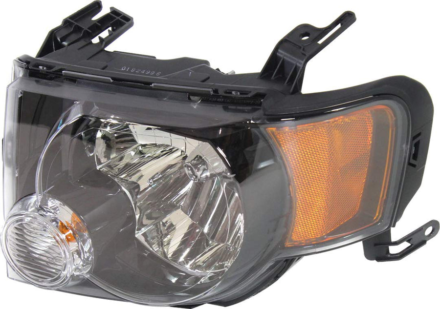 Headlight Assembly, Halogen, Dark Interior for 2009-2012 Ford Escape XLT Model, Go-Parts Left (Driver), Sports Appearance Package, Starts from 12-2-08, Replacement 2009 2010 2011
