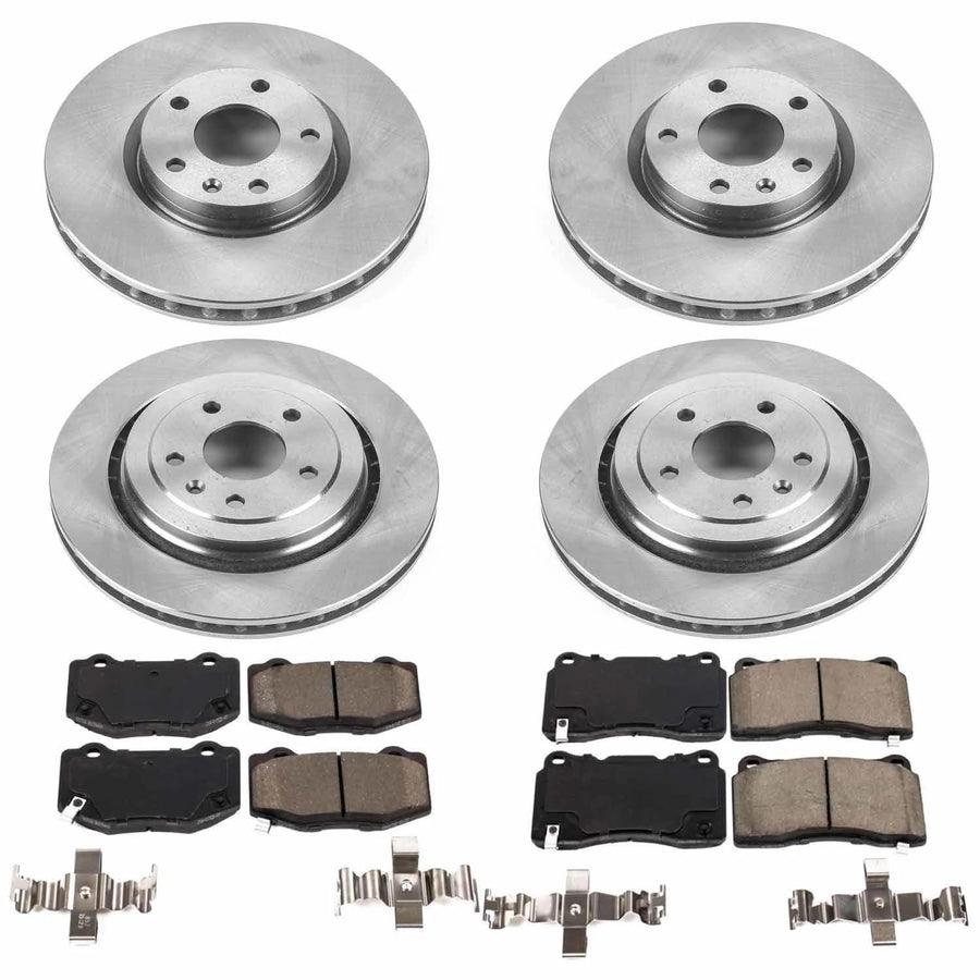 Power Stop KOE7291 Front and Rear Replacement Brake Kit-OE Brake Rotors & Ceramic Brake Pads For Chevrolet Corvette 2017-2019 [Model Specific]