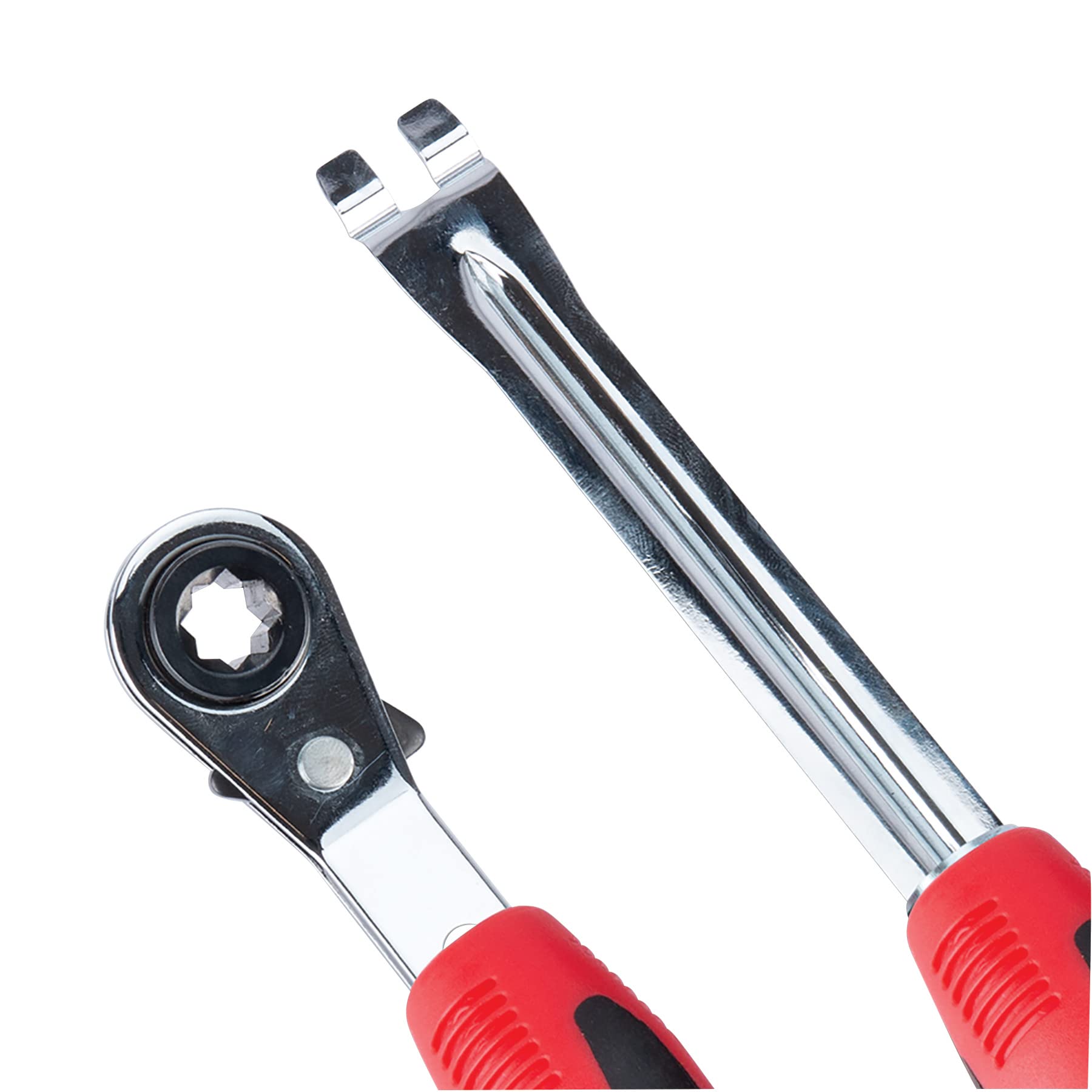 Offset Ratcheting Wrench Set Performance Tool for Automatic Slack Adjusters on Meritor Rockwell Systems with Tensioner Release Tool