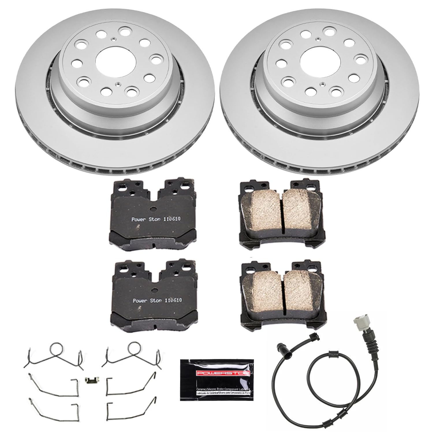 Power Stop Rear CRK4689 Z17 Evolution Geomet Coated Brake Kit For Lexus LS460 2007-2009 [Model Specific]
