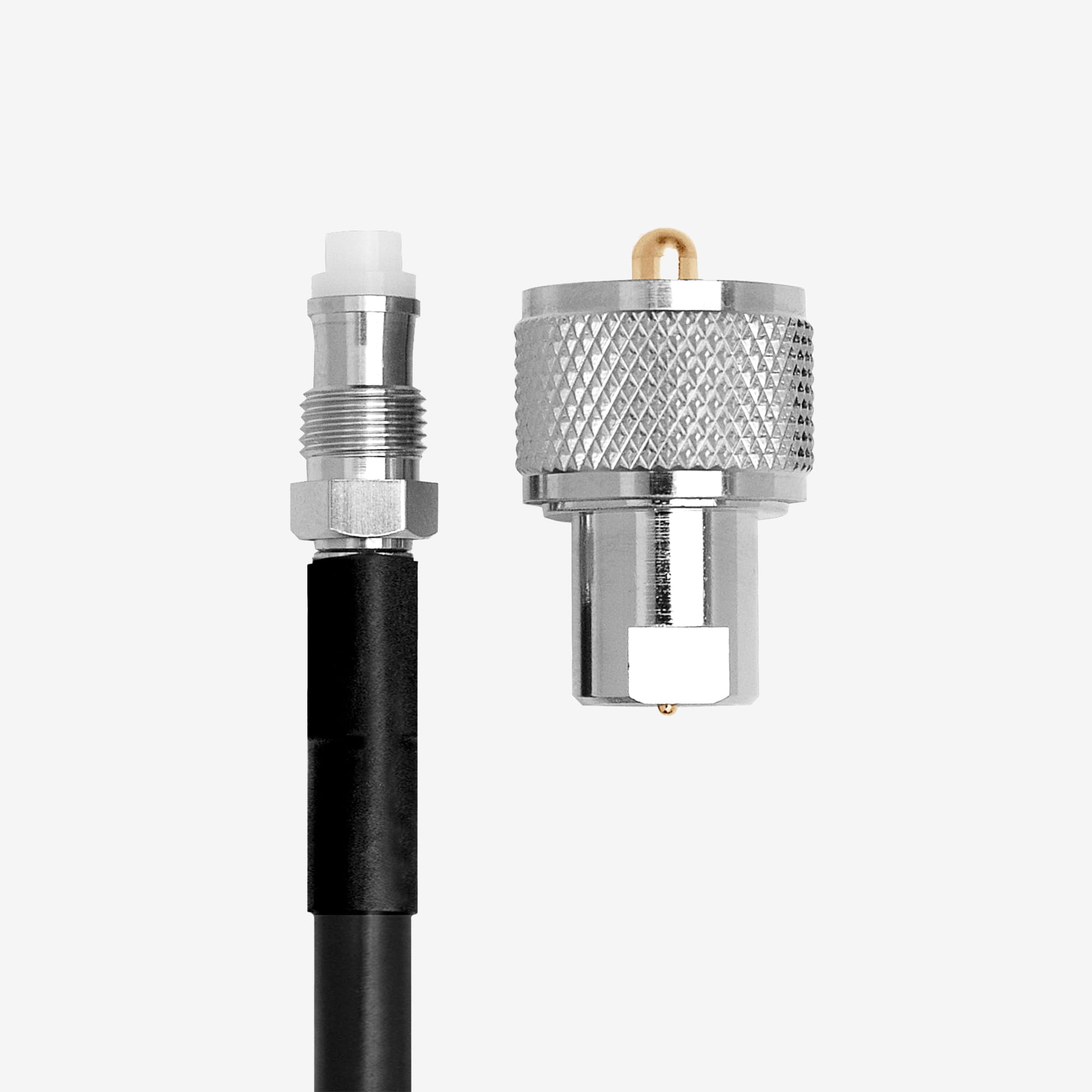 MXTA24 Midland – Low Profile Antenna Cable with NMO Connector – CB Antenna Cable Extension – 6 Meters (19 ft) with Removable UHF Connection