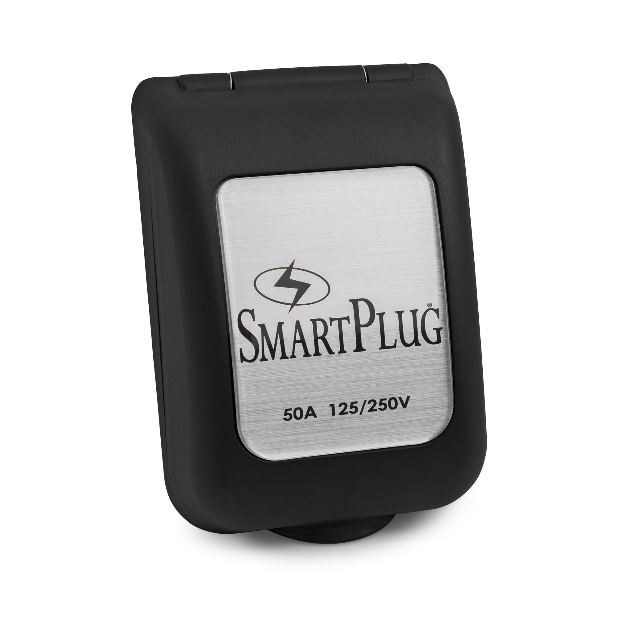 Non-Metallic SmartPlug BM50PB Inlet and Cover Assembly - 50 Amp, Black