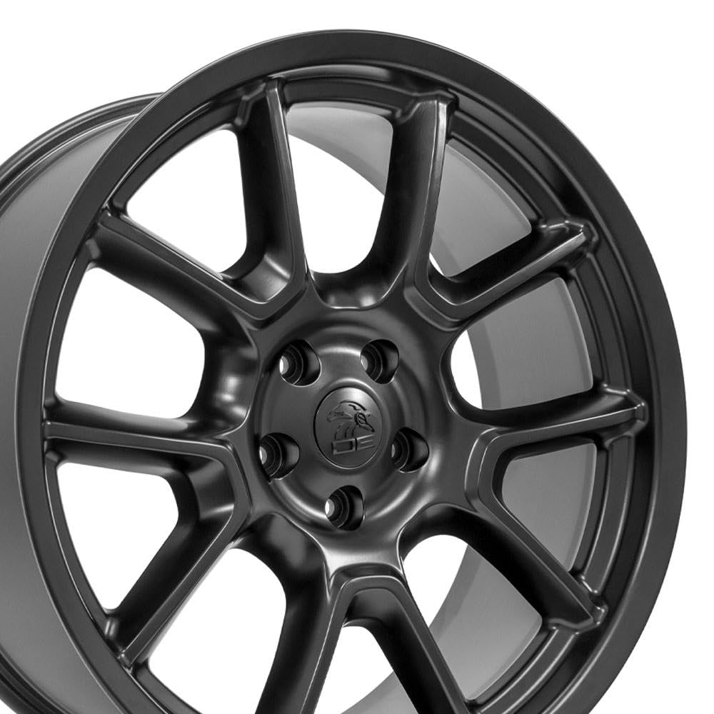 22 Inch OE Wheels DG21 Rim Fits Challenger 50th Anniversary Style 5x127 22x9.5 Satin Black - Hollander 10369 (1)