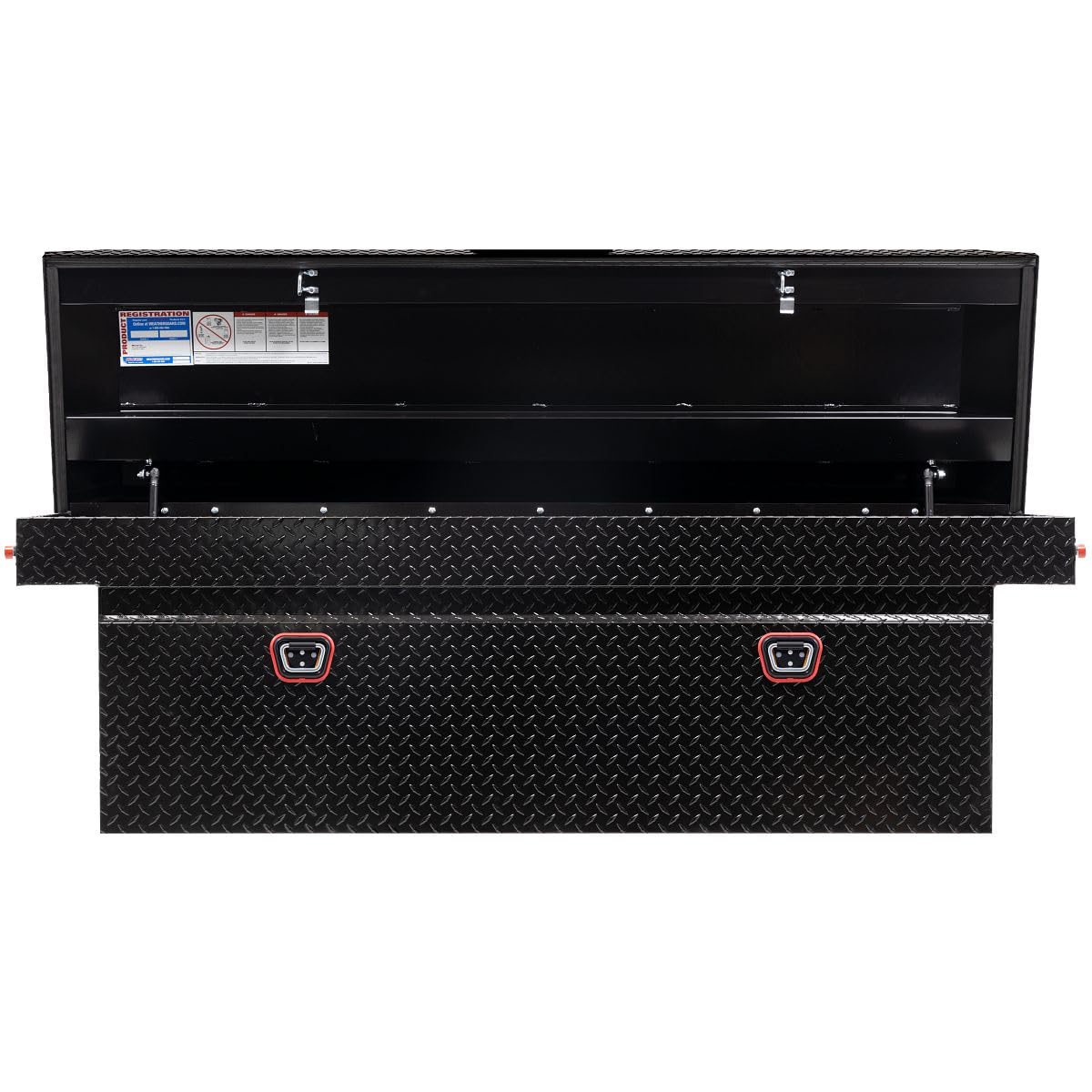 Weather Guard Saddle Box Model 123-5-04, Aluminum, Full Deep, Gloss Black, 15.0 cu ft