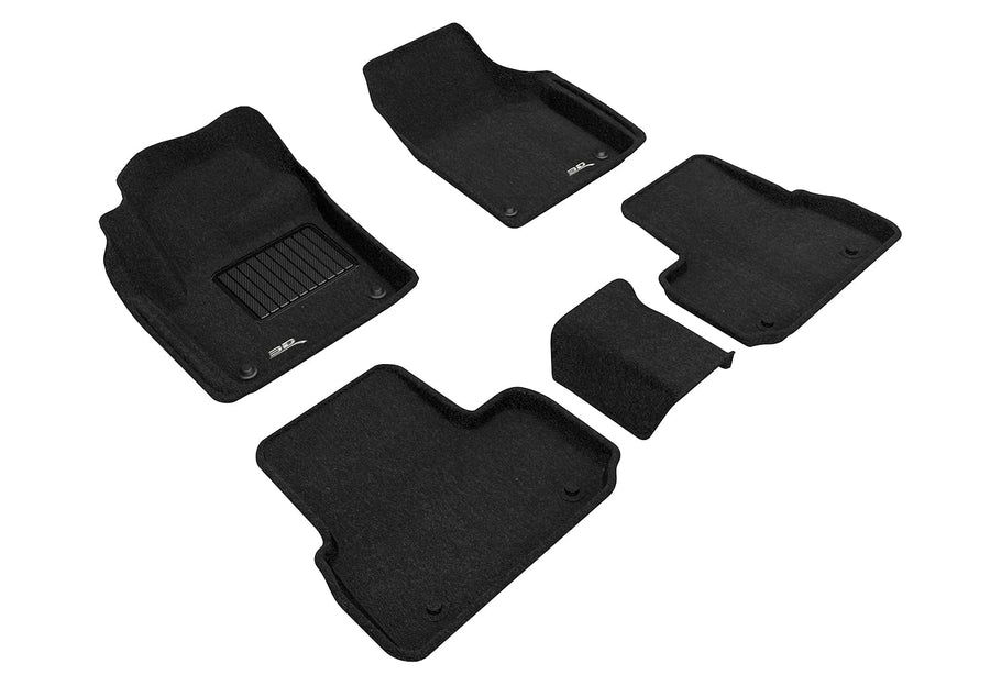 3D MAXpider Elegant Custom Fit Floor Mat (Black) for 2015-2019 Land Rover Discovery Sport 5-Seats - 1ST Row 2ND Row
