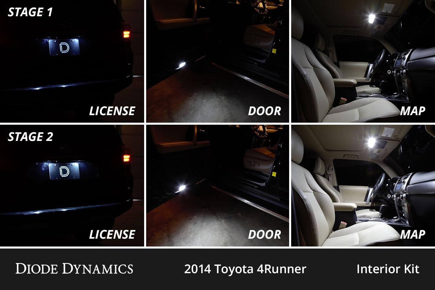 LED interior bulb pack Diode Dynamics compatible with Toyota 4Runner 2010-2024, Stage 2