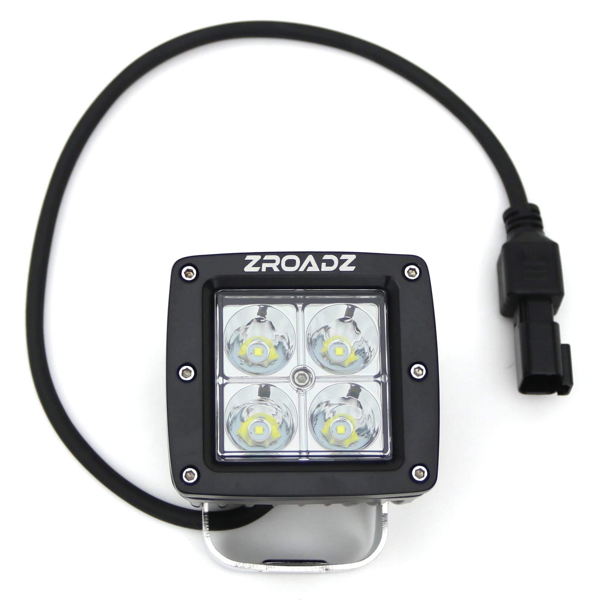 3" ZROADZ LED Spot Beam Pod Lights (Black, Pair) - Part #Z30BC14W20S - ATV Accessories, UTV Accessories, Boat Lights, Car Lights, Trailer Lights, Motorcycle Lights, Truck Bed Lights, Golf Cart Lights