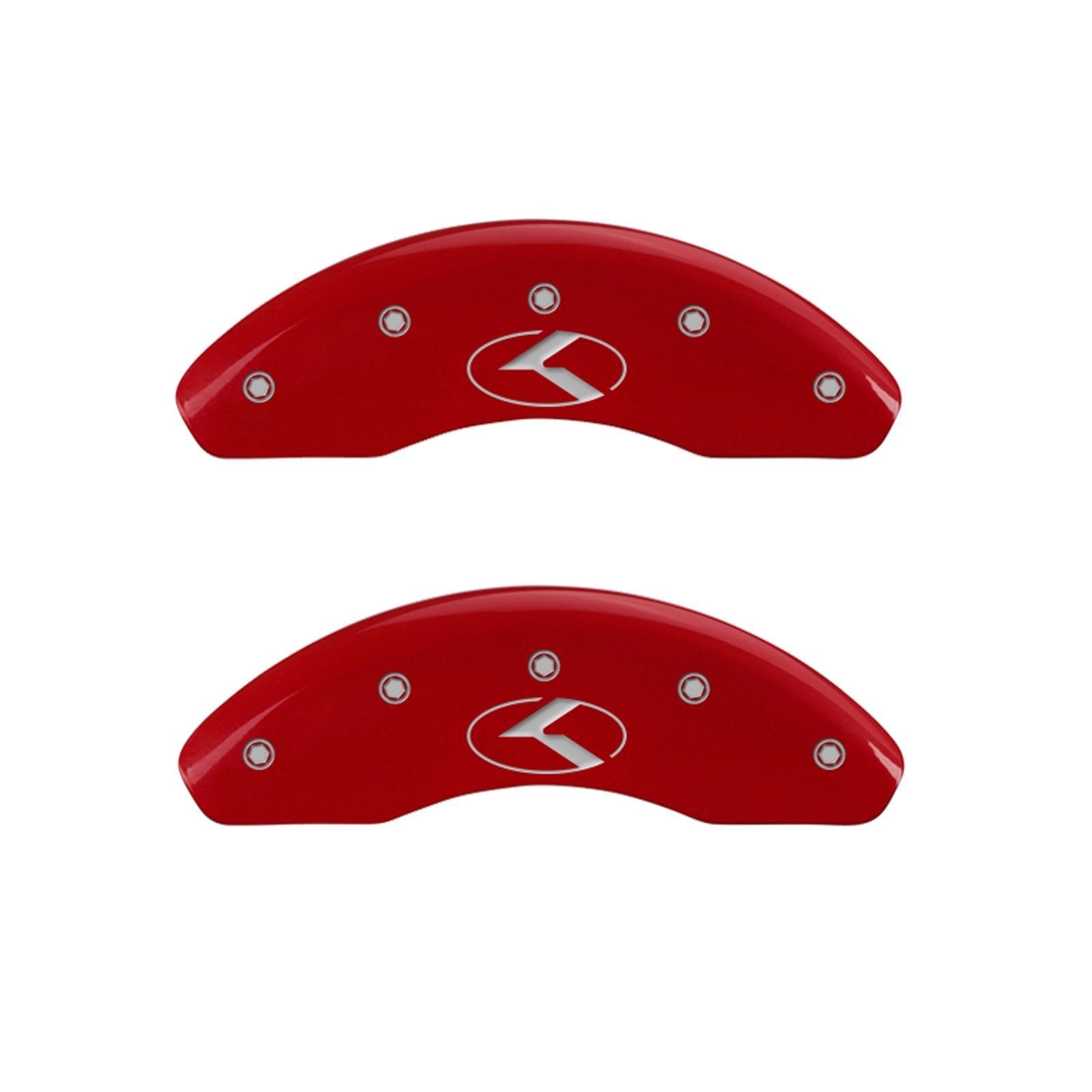 Caliper Covers MGP 21178Scrkrd: Red, Kia Logo (Circle K), 4 Pack