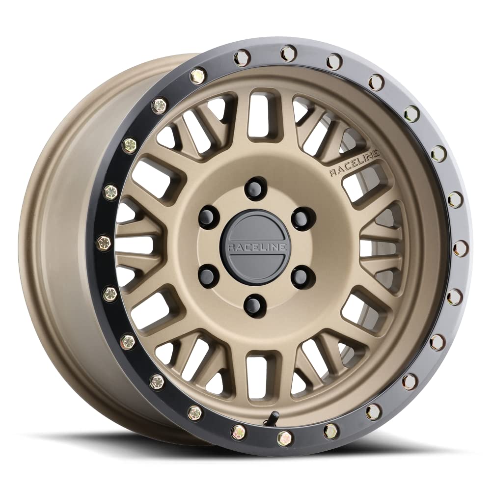 Raceline 951BZ Wheels RYNO Bronze 17X9"8X180 Bolt Pattern -12mm Offset/(4.53"B/S) 6 Spoke Mesh Aluminum Passenger Car Wheels, Full Size Replacement Bronze Car Rims