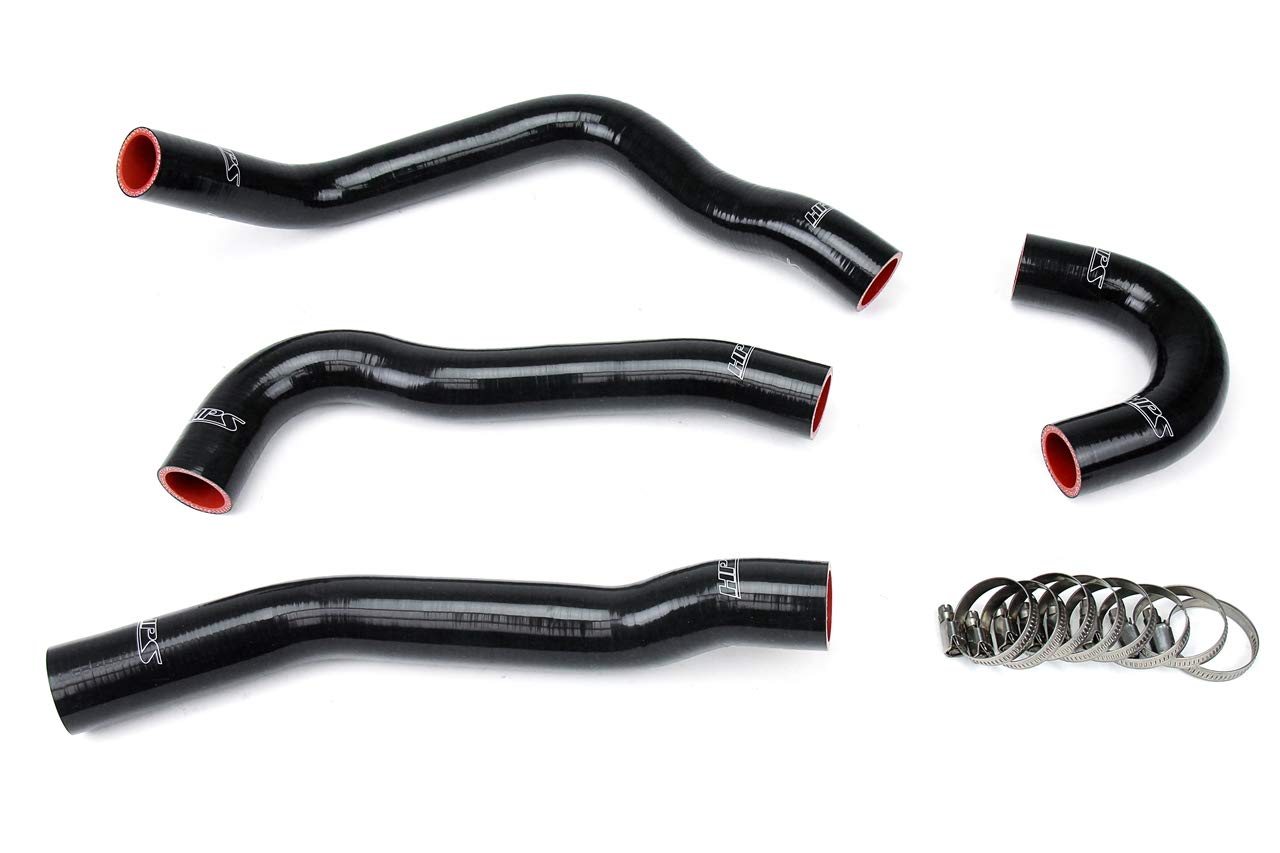 Black HPS 57-1043-BLK Silicone Radiator Coolant Hose Kit