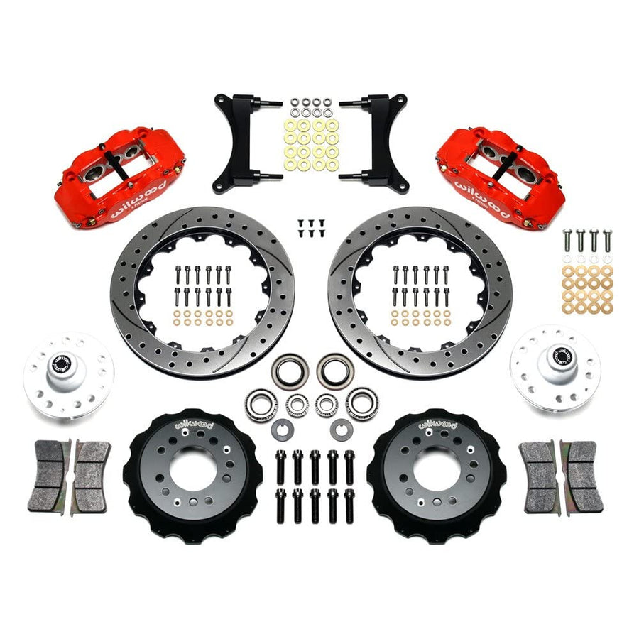 12.88" FNSL6R Hub Front Kit, Drill, Red