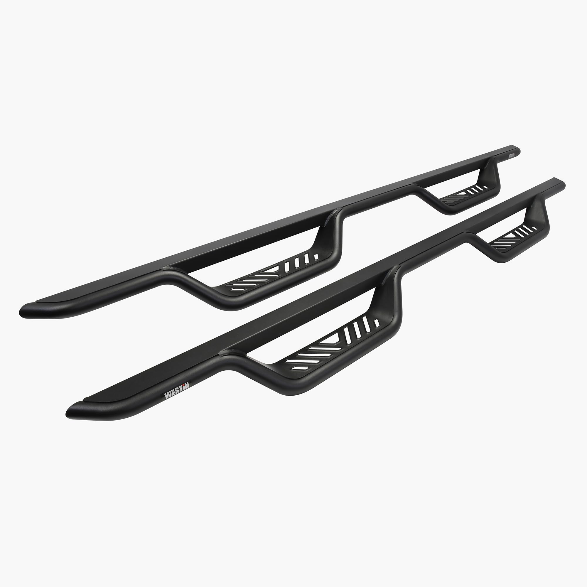 Outlaw Drop Nerf Step Bars Westin fits 2004-2013 Silverado Sierra 1500 2001-2019 2500 3500 Crew Cab (Body Mount) Textured Black 1 Pair