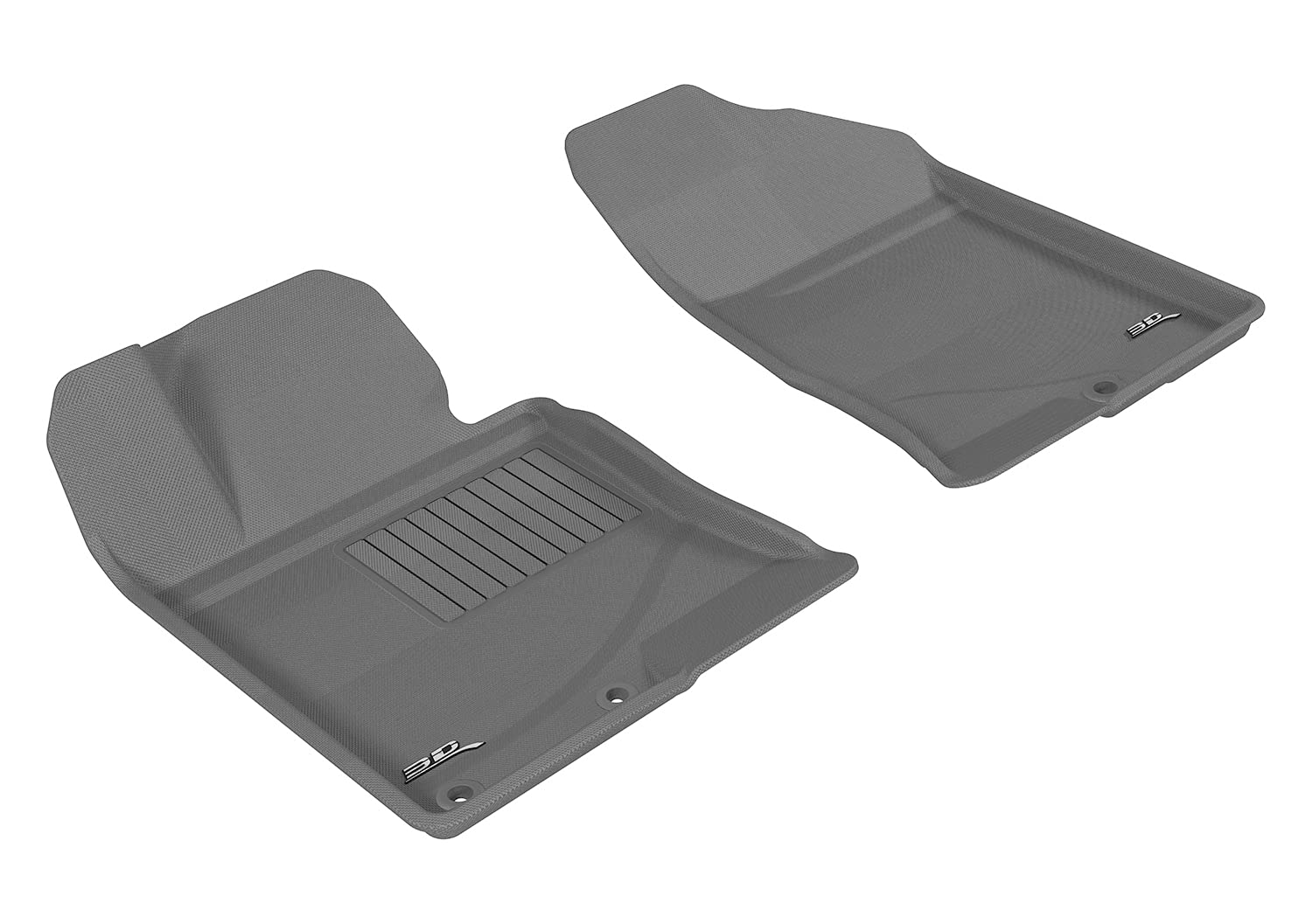 3D MAXpider Custom Fit Front Row All-Weather Floor Mat for Select Hyundai Sonata/Kia Optima Models - Kagu Rubber (Gray)