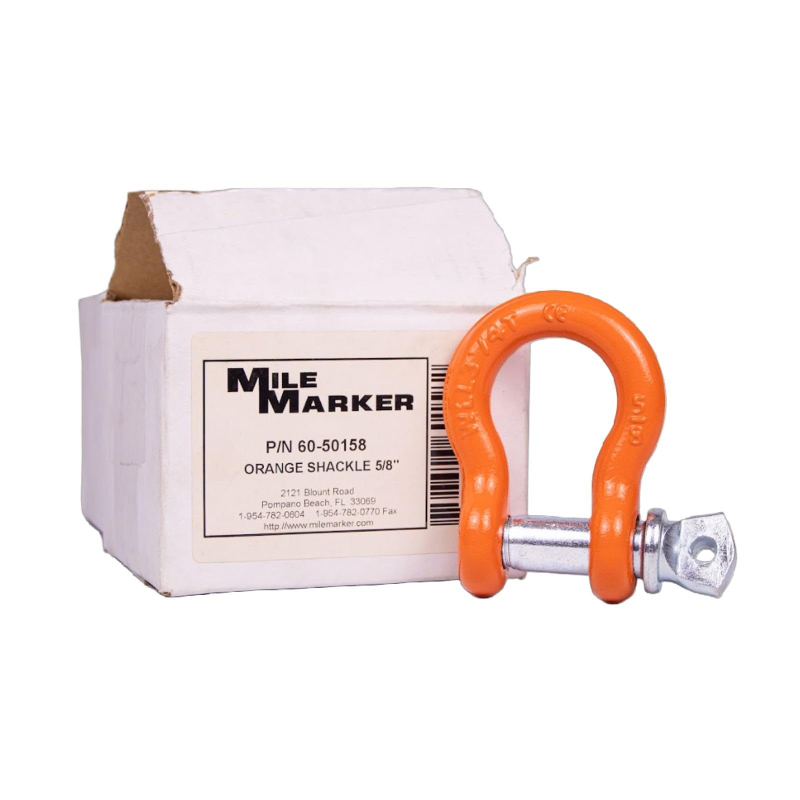5/8″ Shackle Mile Marker 60-50158 Powder Coated | 3.2 Ton Working Load Limit | Durable Alloy Metal D Ring Hooks | Identical Specifications as Original Equipment | High Strength | Easy Installation