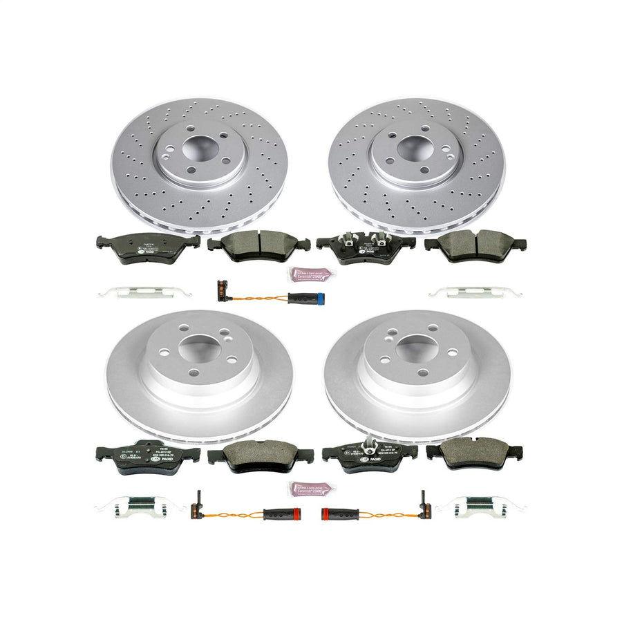 Power Stop ESK6358 Euro-Stop Brake Kit Front and Rear For Mercedes-Benz E350 2007-2009, Mercedes-Benz E550 2007-2009 [Model Specific]