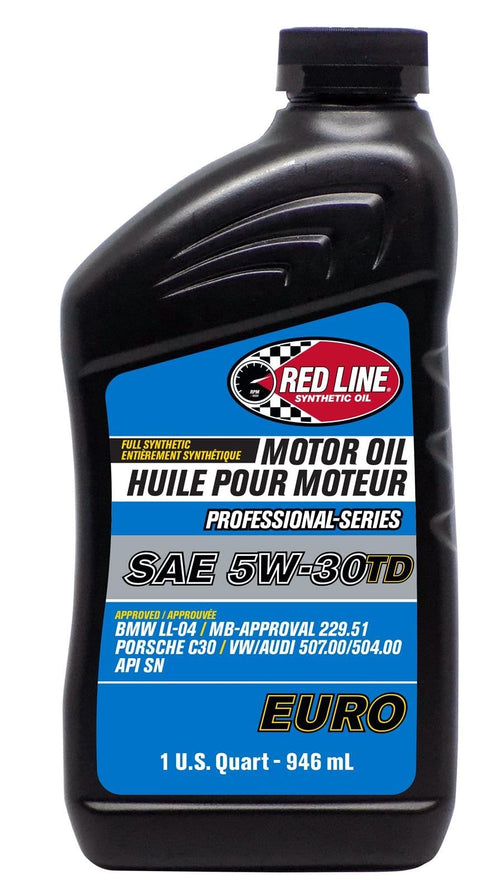 Professional Series Red Line 12224 5W30TD Euro Motor Oil, 1 Quart