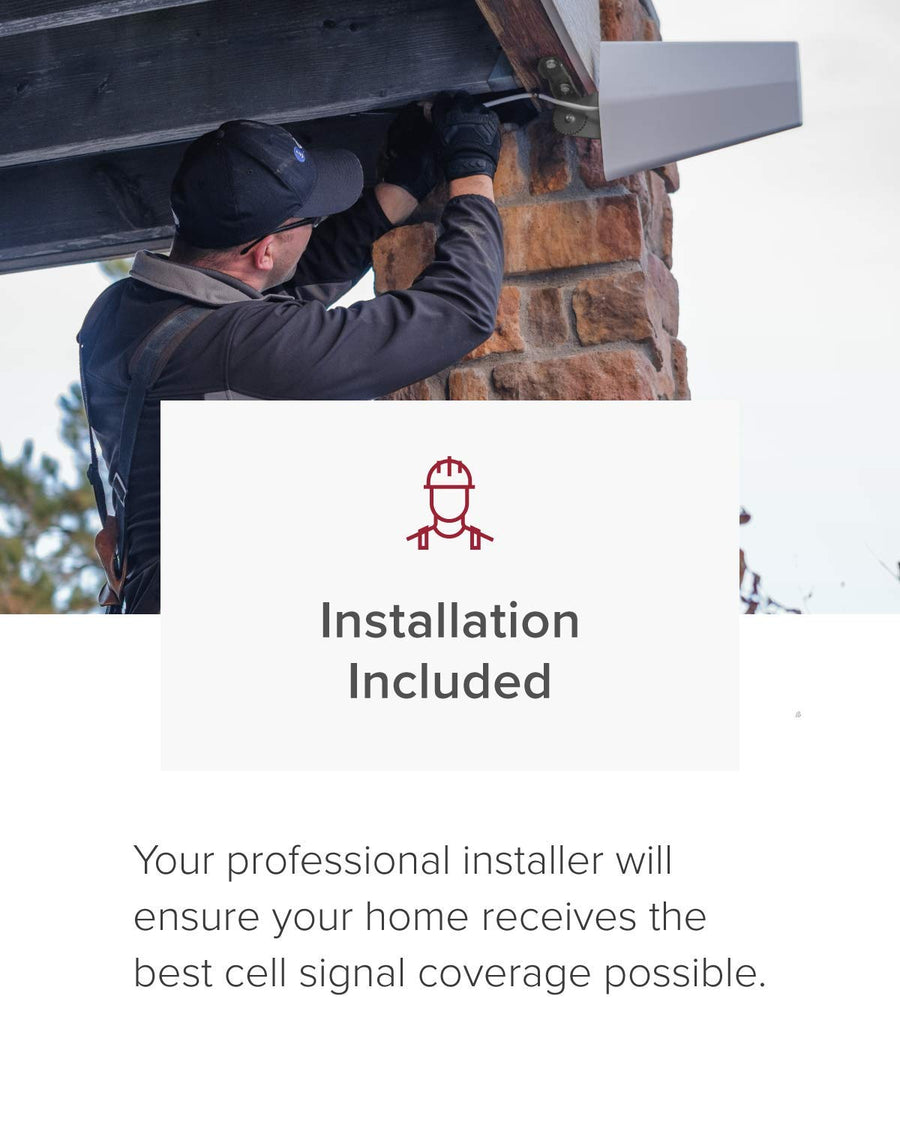 weBoost Home Complete Installed - Cell Phone Signal Booster Kit | Boosts 4G LTE & 5G for Entire Home | All U.S. Carriers - Verizon, AT&T, T-Mobile & more | Made in the U.S. | FCC Approved (mod. 47444)