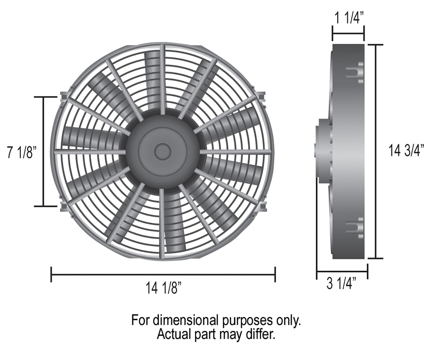 Derale 14" Dyno-Cool High Performance Electric Fan 16914