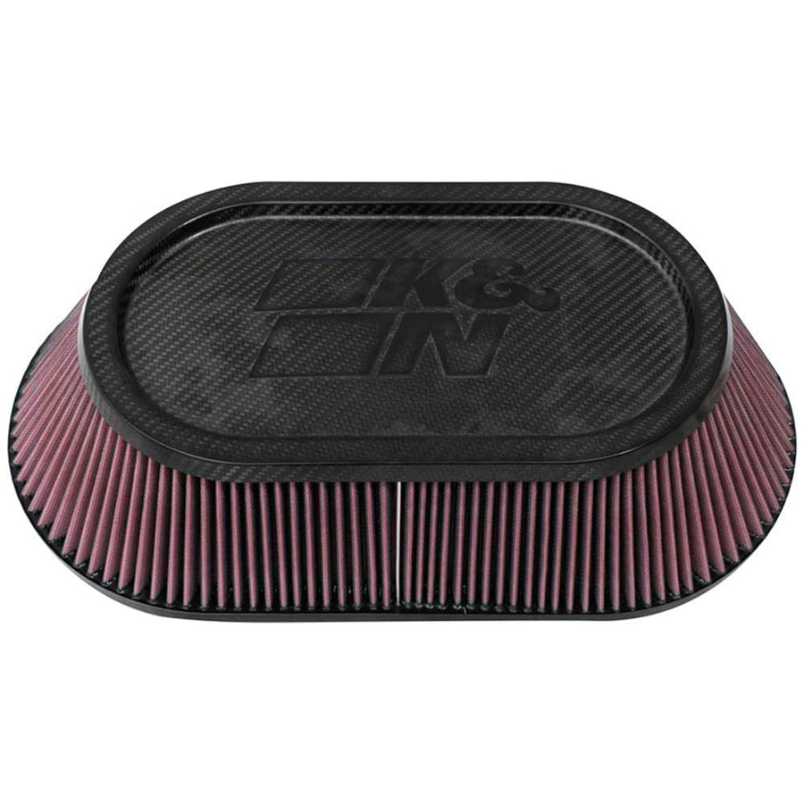K&N Clamp-On Universal Filter: High Performance, Premium, Washable, Replacement Engine Filter: Flange Diameter: 4 In, Filter Height: 4.813 In, Flange Length: 1.688 In, Shape: Oval Tapered, RP-6103