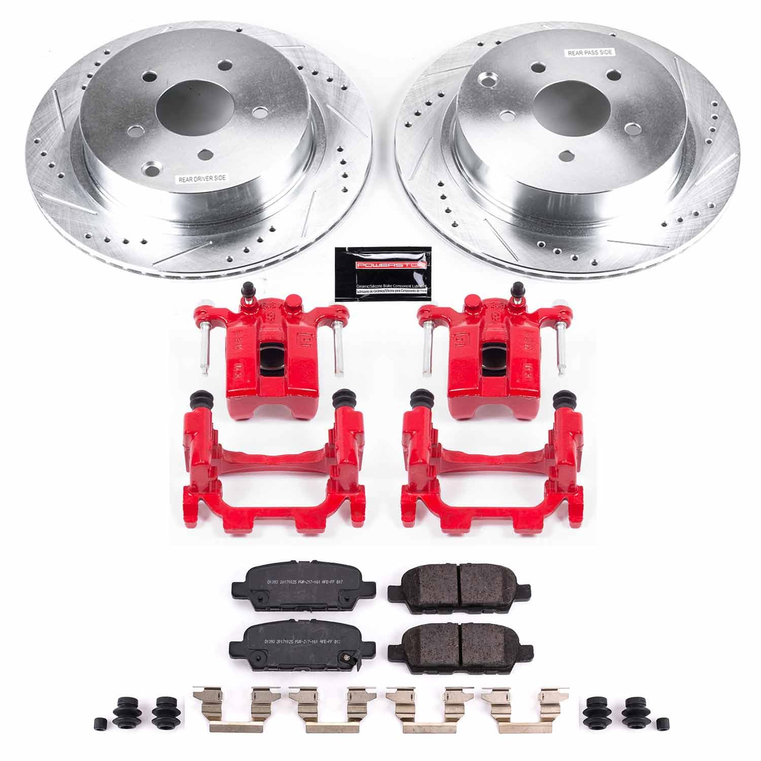 Power Stop Z23 Sport Brake Upgrade Kit KC8021 with Powder Coated Calipers For Q50 2014-2022, Q60 2017-2022, Q70 2014-2019, Q70L 2015-2019, QX60 2019 [Model Specific]