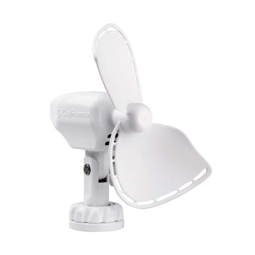 12V Lighter Plug Caframo Ultimate Fan for Boats and Campers. Easy to Clean. White, 5.25" x 2.5" x 8.0"