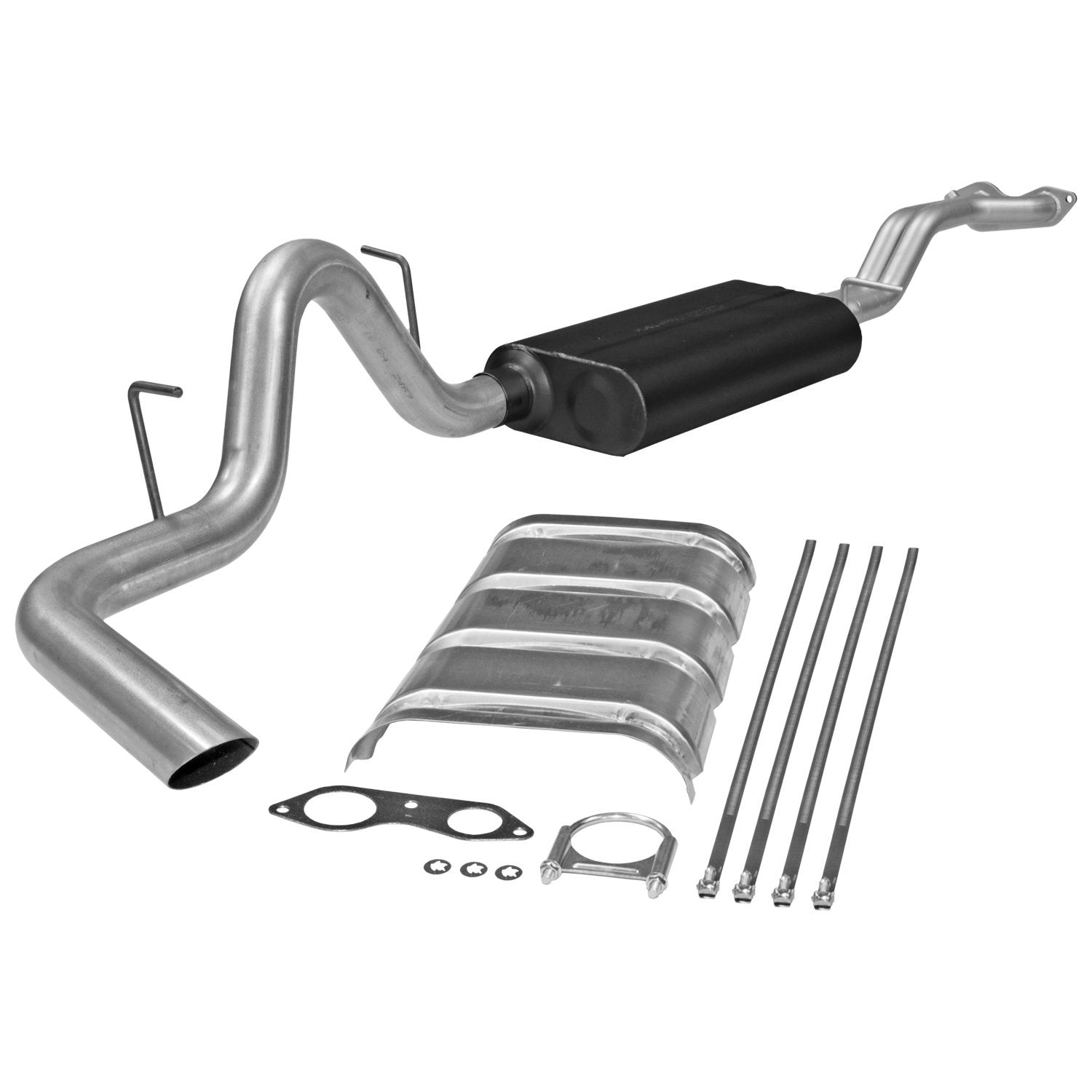 Force II Flowmaster 17166 Cat-Back Exhaust Kit 3 Inch Aluminized Steel Compatible with 1996-1999 Chevy Tahoe and GMC Yukon 5.7L 4 Door