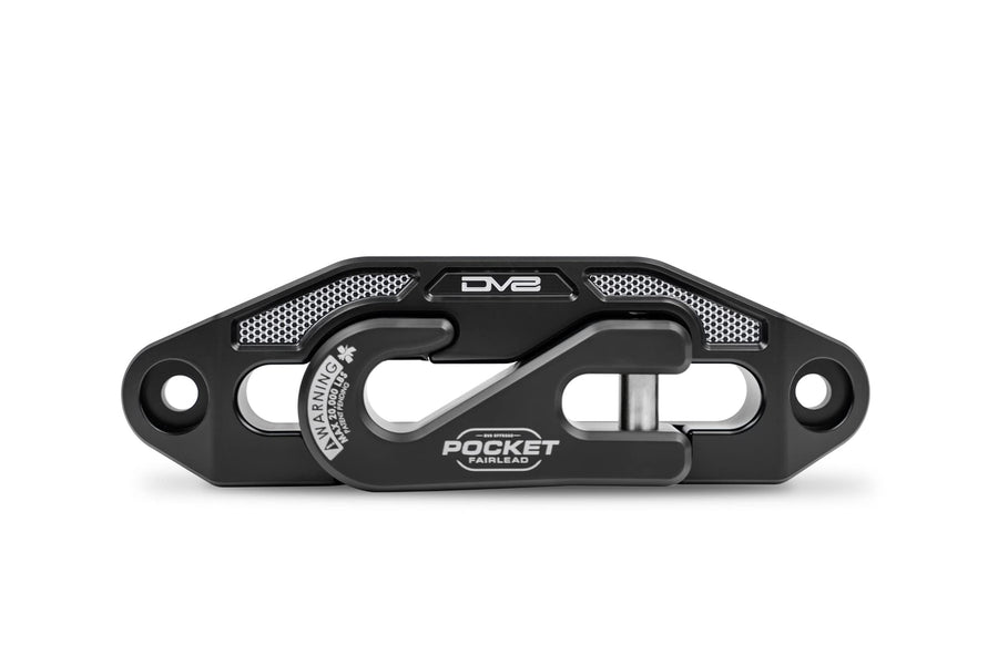 Pocket Fairlead DV8 Offroad for Aftermarket Winch | for Synthetic Rope Only | 20,000 lb Working Load Limit | Fits Most Aftermarket Winches | Includes Hook & Stainless Steel Pin