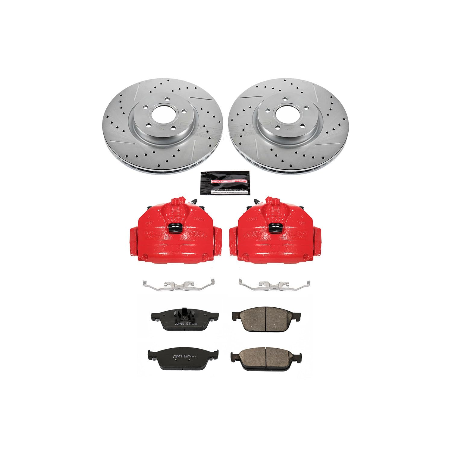 Power Stop Z23 Evolution Sport Brake Kit KC6479 (with Calipers) For Ford Focus 2013-2014 [Model Specific]