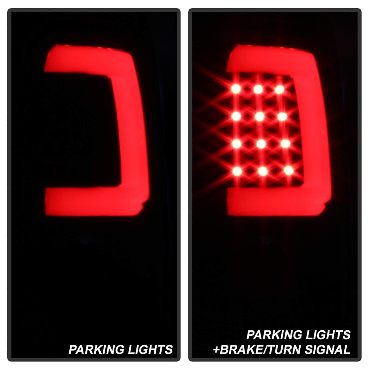 xTune SPYDER (9038860) Dodge Ram 1500 94-01 Tail Lights - Light Bar LED - Black ALT-ON-DRAM94V3-LBLED-BK
