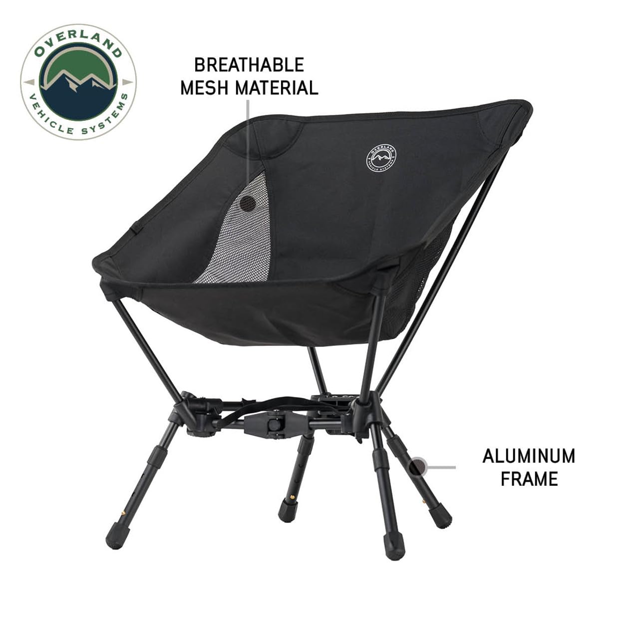 Camping Chair Overland Vehicle Systems Compact – Lightweight Folding Camp Chair with Collapsible Aluminum Frame