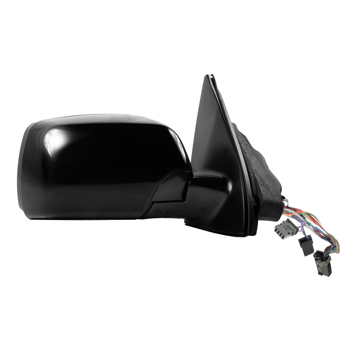 Fit System Mirror Passenger Side for BMW x5, Black w/PTM housing, w/Memory, Blue Lens, Foldaway, w/o Puddle lamp, w/o auto dimming, w/o Sport pkg, Heated Power