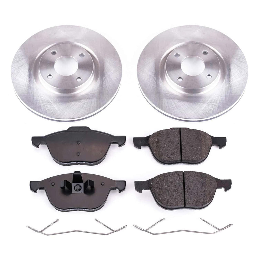 Power Stop Autospecialty KOE7884 Front Replacement Brake Kit-OE Brake Rotors & Ceramic Brake Pads For Ford EcoSport 2018-2022 [Model Specific]