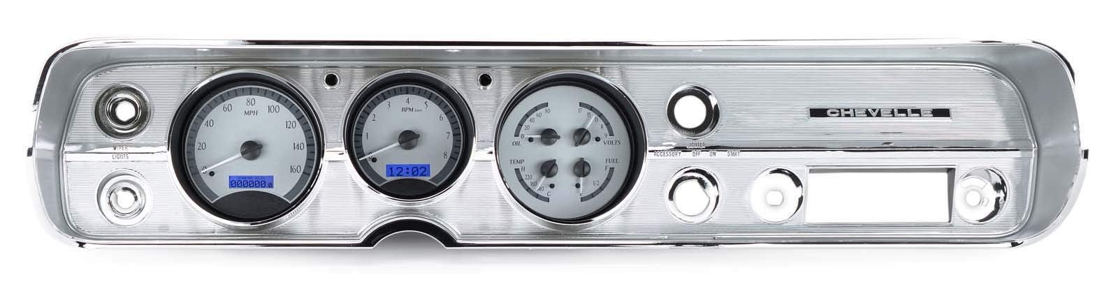 Chevy Chevelle VHX System, Silver Face - Blue Display 1964-65
